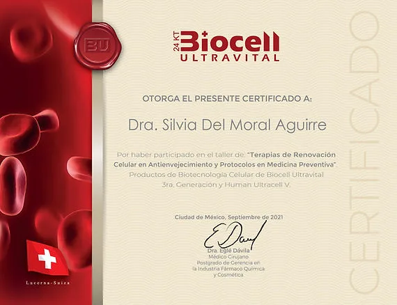 Certificado Dra. Silvia del Moral